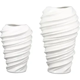 Casablanca modernes Design Vase Twist Weiß