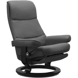 Stressless View | Power Sessel M Batick Grau Schwarz