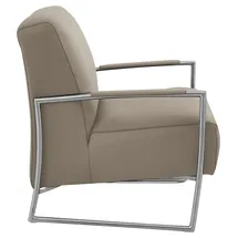 K+W Komfort & Wohnen Cocktailsessel K+W KOMFORT & WOHNEN, grau (smoke), B:62cm H:77cm T:83cm, Sessel, Cocktailsessel, mit bezogenen Armlehnen, Gestell in Metall Edelstahloptik