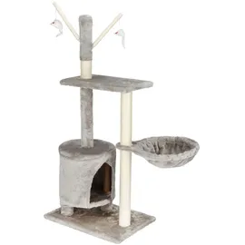 SPRINGOS Kratzbaum Aussichtsplattform 108 cm grau