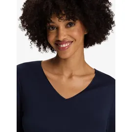 Hanro Pyjama unifarben Blau M
