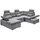 ed exciting design Eckcouch Polyester 7-Sitzer Grau