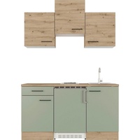 Flex-Well Küche »Cara«, mit E-Geräten, Gesamtbreite 150,5 cm, in weiten Farben erhältlich, grün