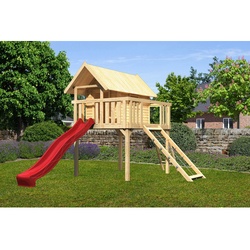 KARIBU Spielturm, BxHxT: 198 x  329,5 x  243 cm, natur - braun