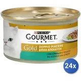 24x Purina Gourmet Gold Dadini Kaninchen-Leber 85Gr Nassfutter Katzen