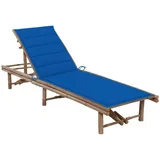furnicato Sonnenliege 200 x 65 x 87 cm Blau