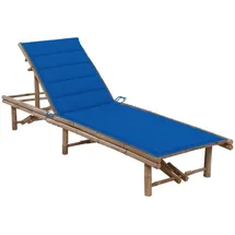 furnicato Sonnenliege 200 x 65 x 87 cm Blau