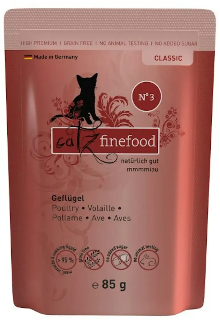 catz finefood Classic 16 x 85g Katzennassfutter No.3 Geflügel