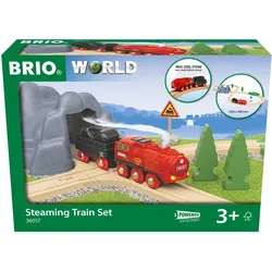 Spielzeug-Eisenbahn BRIO "BRIO WORLD, Batterie-Dampflok Set" Spielzeugfahrzeuge bunt Kinder Ab 3-5 Jahren FSC- schützt Wald - weltweit