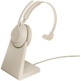 JABRA Evolve2 65 USB-A MS Teams Mono beige mit Ladestation