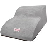 kowaku Hundetreppe Rampen 3 Stufen Pet Steps Pet Kletterleiter für Hochbett, Sofa, Couch, GRAU