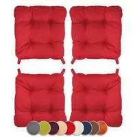 Sunnypillow 4er Set Stuhlkissen mit Klettverschluss Maße: 40 (vorne)