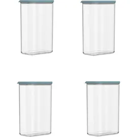 Mepal 4-tlg Vorratsdosen Spar-Set Modula 2000 ml Nordic Green | ideal für die Aufbewahrung von trockenen Lebensmitteln