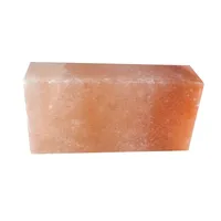 HIMALAYA SALT DREAMS - Salzkristall Mauerstein/Ziegel circa" 5 x 10 x 20 cm Kristallsalz, Orange, 20 x 10 x 5 cm aus Punjab / Pakistan