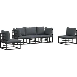 vidaXL Garten-Lounge-Set 5-tlg. schwarz