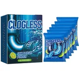 Küchen Rohr Sauber Pulver,Rohrleitung Reinigung Pulver,Waschbecken Abflussreiniger,Abflussreiniger,Rohrreiniger Granulat,Drain Cleaner Foam,6 Pieces