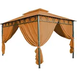 Spetebo Ersatzdach für Pavillon Cape Town 4x3 in Terracotta - Pavillondach wasserdicht - PVC Beschichtung