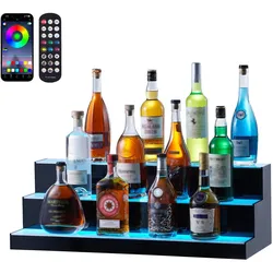 VEVOR Barregal Weinregal LED Beleuchtung Wandmontage 3-stufig 762mm Display