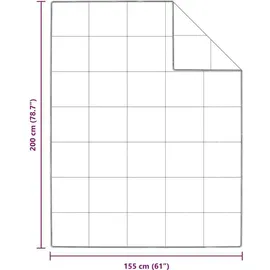 vidaXL Winterbettdecke Weiß 155 x 200 cm Feder