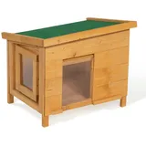 IDMarket - Katzenhaus aus Holz mit Schwingtür mit Lamellen