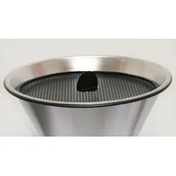 Stand Aschenbecher SZ 70x40cm ALUMINIUM matt SZAGATO Made in Germany Aschenbecher für draußen mit Deckel Standaschenbecher Stand Aschenbecher outdoor