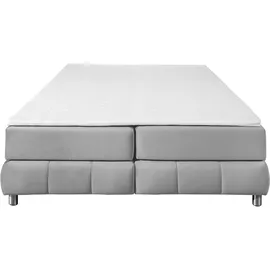 Home Affaire Boxspringbett HOME AFFAIRE "Salo", grau (hellgrau), B:186cm L:206cm, Komplettbetten, Boxspringbett, Ohne Kopfteil, inkl. Topper, auch in Überlänge 220 cm