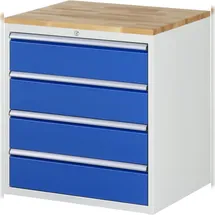 Rau Schubladenschrank Buche-Top und 4 x Schubl.-XL 4x180mm