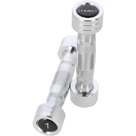 hms fitness Kurzhanteln verchromt 10 kg grau