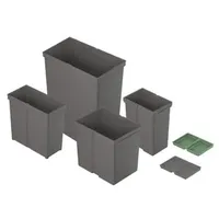 Hettich Abfallsystem-Eimer, 5l, AvanTech You Pull 9279389, Kunststoff anthrazit,