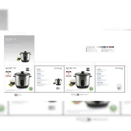 EMERIO RCE-110118 Reiskocher Edelstahl, Schwarz