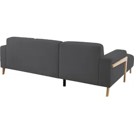 exxpo - sofa fashion Ecksofa EXXPO - SOFA FASHION "Starr, modern und klassisches Design, hochwertige Verarbeitung, bequem", grau (anthrazit), B:250cm H:84cm T:163cm, Sofas, Ecksofa, L-Form, wahlw. elektrische Sitztiefenverstellung, Massivholzfüße