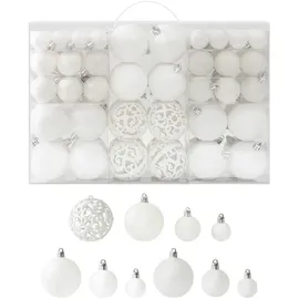vidaXL 100-tlg. Weihnachtskugel-Set Weiß