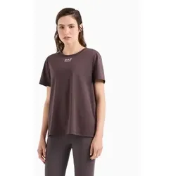 EA7 für Damen. 7W000238_AF12509 Dynamisches Athleten-T-Shirt aus technischem Gewebe Ventus7 braun (XL), Sportlich, Multisport, Polyester, Ku