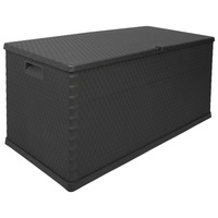Ondis24 Gartenbox Kissenbox Rattan Auflagenbox anthrazit abschließbar Rollbox