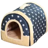 Pevfeciy Hundehöhle Hundehaus kleine Hunde Hundehaus drinnen Indoor, Hundehütte Stoff, Katzenhaus Winterfest, Kuschelhöhle Hund, Schlafhaus Haustierhaus zuhause,8,M
