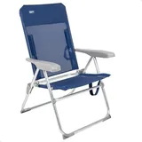 Famanu Strandstuhl 6-fach verstellbar, klappbar - marineblau