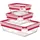 Emsa Clip&Close Frischhaltedosen Set rot 3 x 0,45 l
