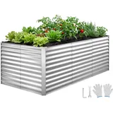 Vevor Hochbeet Metall 240,0 x 120,0 x 86,0 cm Silber