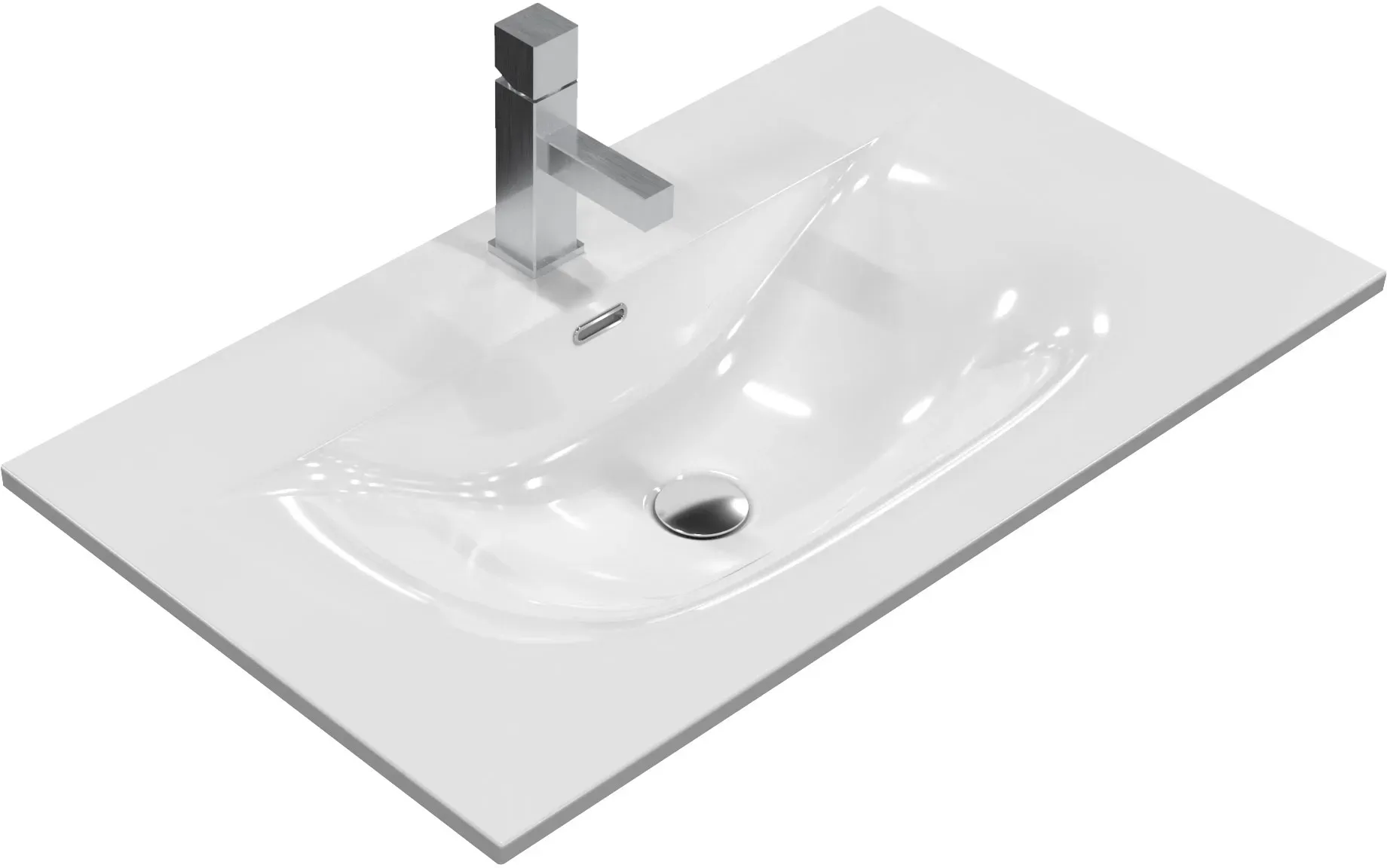 Thebalux Wave Waschtisch 82cm - weiß