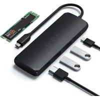 Satechi USB-C Hybrid Multiport Adapter mit SSD Steckplatz Schwarz