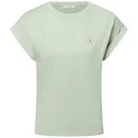 Opus Damen T-Shirt mit Rundhalsausschnitt Modell Sparis Hellgruen Melange,