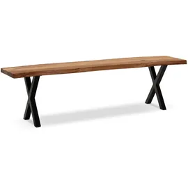 KADIMA DESIGN Sitzbank Akazie Beige 180 x 40 x 45,5 cm