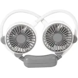 Wiederaufladbarer, Tragbarer Nackenventilator Per Usb, Freihändiger Mini-tischventilator Für Unterwegs, Weiß