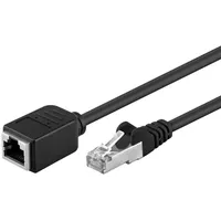 goobay CAT 5e Verlängerungskabel, F/UTP, Schwarz,