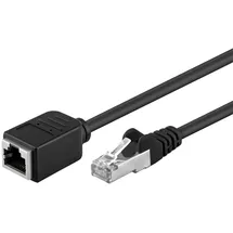 goobay CAT 5e Verlängerungskabel, F/UTP, Schwarz,