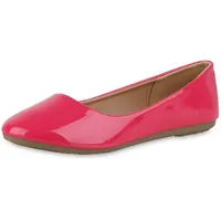 VAN HILL Damen Klassische Ballerinas in Fuchsia Lack