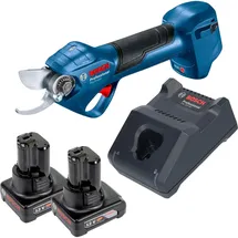 Bosch Professional Akku Astschere 12 V + 2x Akku 4,0 Ah + Ladegerät