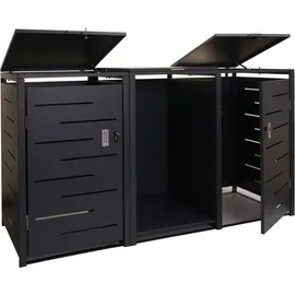 MCW Mülltonnenverkleidung E83-B 117 x 198 x 82 cm grau