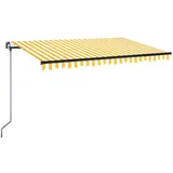 vidaXL Gelenkarmmarkise Einziehbar 400x350 cm Gelb und Weiß