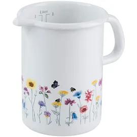 RIESS 0338-070 Küchenmaß, Durchmesser 10 cm, Inhalt 1 Liter, Country, SONDERDEKOR FLORA, Induktion